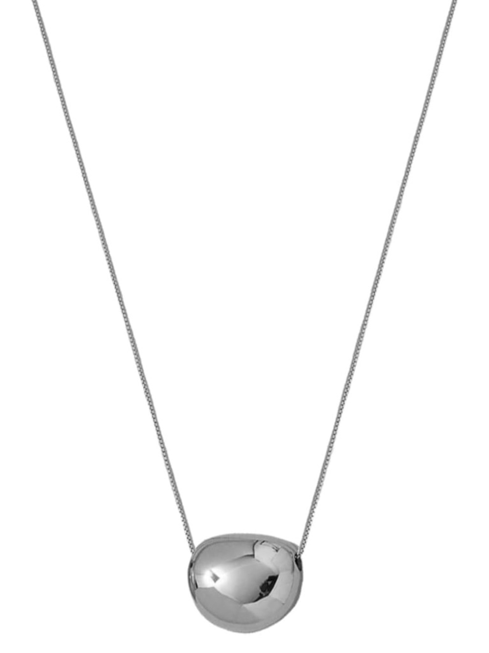 Silver pebble necklace!